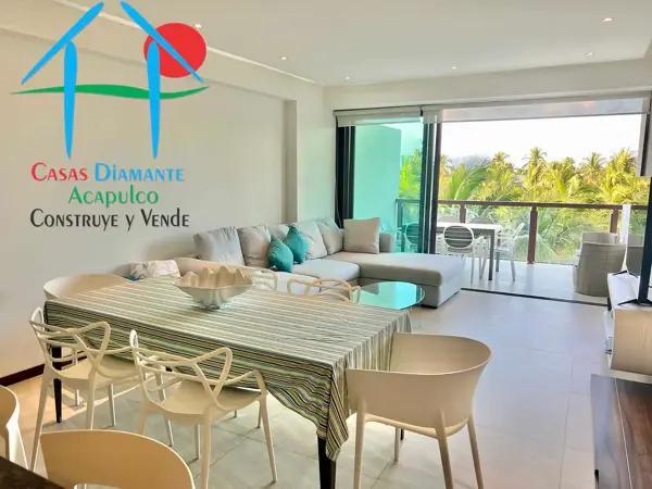 Departamento en renta vacacional con 3 recámaras en Playa Diamante