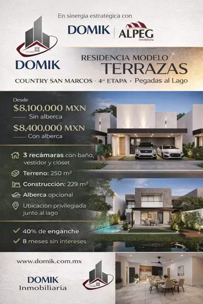 En preventa residencias en Country San Marcos desde $8,100,000.00