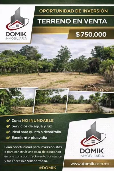 TERRENO EN VENTA RIO TINTO 1ERA SECCION CENTRO TABASCO TERRENO EN VENTA RIO TINTO 1ERA SECCION CENTRO TABASCO
