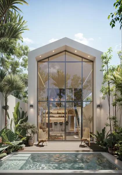 Villa Doble Altura en Venta en Tulum con alberca y cocina integral