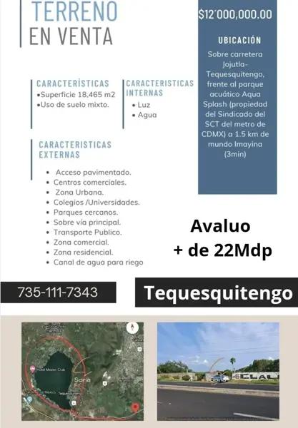 Terreno en venta en Tequesquitengo, Jojutla, Morelos