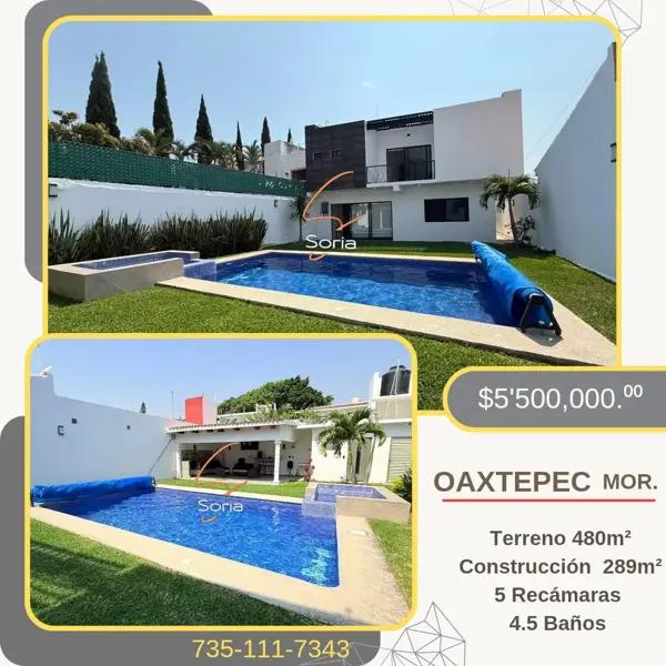 CASA CON ALBERCA EN OAXTEPEC, MORELOS – $5,500,000