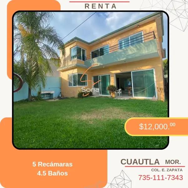 Casa en Renta sin muebles ??
??ubicada en Manantiales a una calle de SOAPS Cuautla Mor Casa en Renta sin muebles ??
??ubicada en Manantiales a una calle de SOAPS Cuautla Mor
