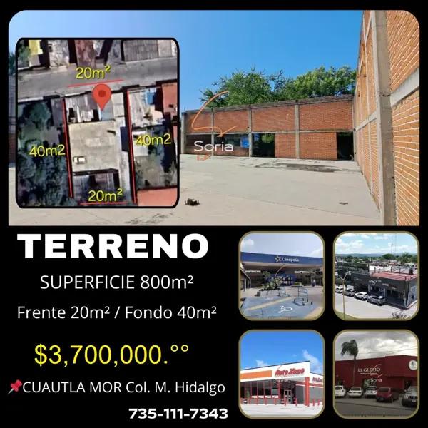 Terreno Residencial a la Venta en Cuautla, Morelos, Ubicado en Miguel Hidalgo Terreno Residencial a la Venta en Cuautla, Morelos, Ubicado en Miguel Hidalgo