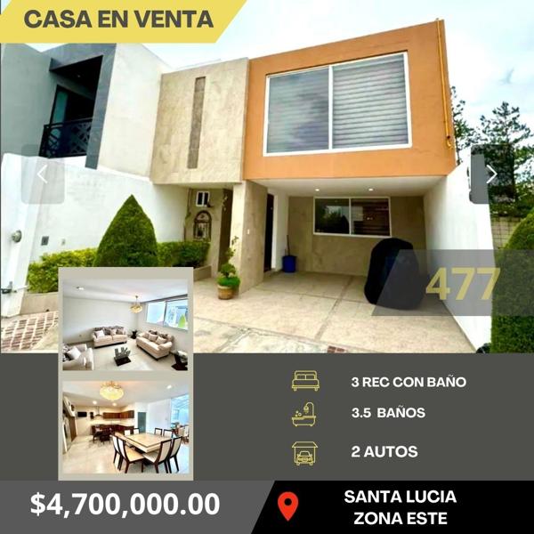 Casa en venta en fraccionamiento Santa Lucía Casa en venta en fraccionamiento Santa Lucía