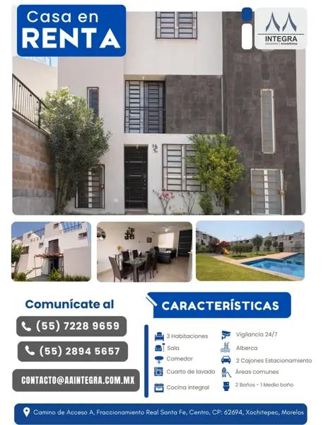 Casa en Renta en Xochitepex, Morelos