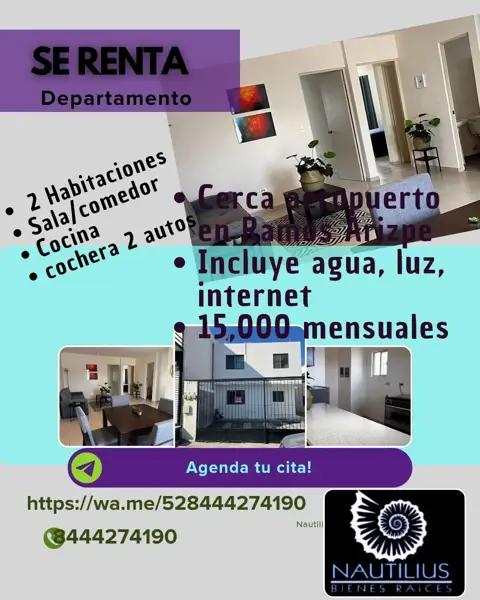 Departamentos amueblados Cerca de Aeropuerto R. Arizpe