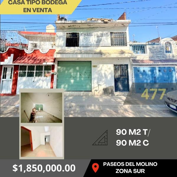 CASA TIPO BODEGA EN VENTA EN PASEOS DEL MOLINO