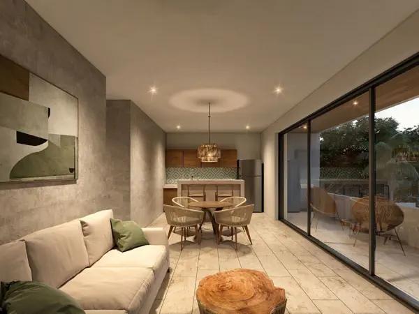 Departamento de 120m2 con 2 Recámaras en Progreso, Yucatán