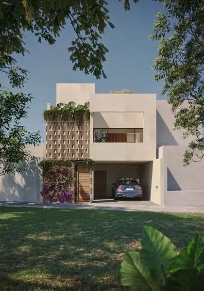 PREVENTA Casa de Diseñador de 3 Recámaras con Roof en Fracc. San Carlos, Mérida