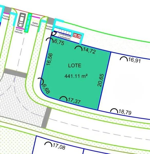 Terreno de 441.11m2 en Esquina en Residencial Ravenna - Cabo Norte