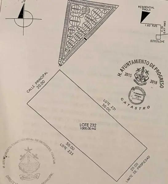 Venta de lote de 1000 m2 en privada al norte de Mérida