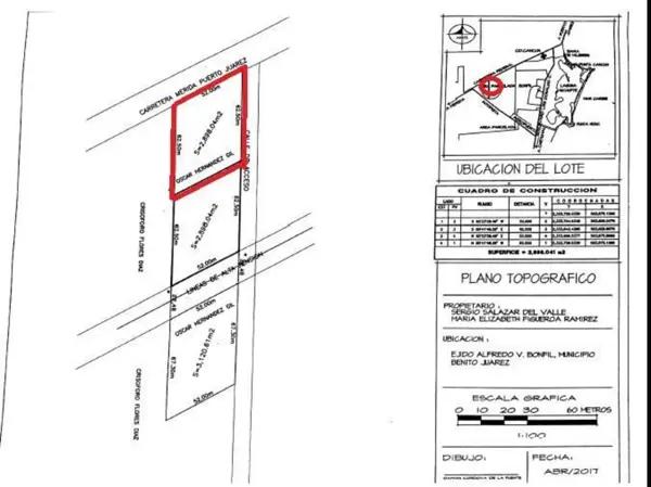 Terreno en Venta de 2,890.04 m2 en Carretera Cancùn Mèrida Terreno en Venta de 2,890.04 m2 en Carretera Cancùn Mèrida