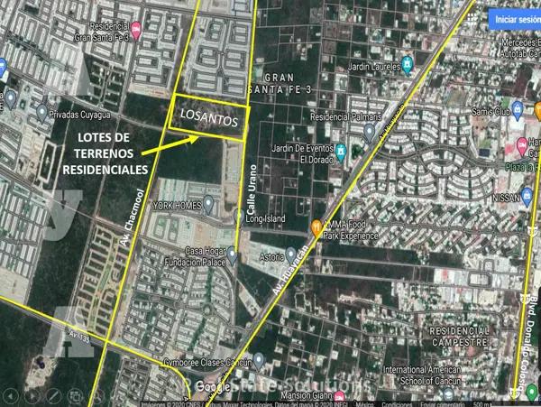 Lotes de Terrenos Residenciales en Venta, Calle Urano, Supermanzana 323, Cancun