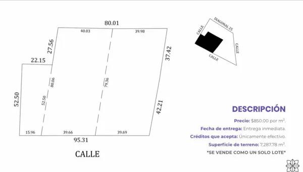 Terreno en Venta de 7,287 m2 en Cholul, Mérida, Yucatán Terreno en Venta de 7,287 m2 en Cholul, Mérida, Yucatán