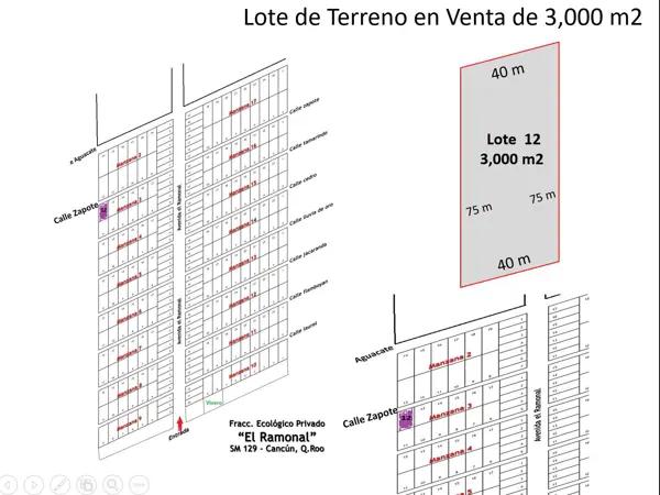 Terreno Ecológico en Venta de 3,000 m2, en EL RAMONAL, Km 15 , Carretera Cancún-Mérida Terreno Ecológico en Venta de 3,000 m2, en EL RAMONAL, Km 15 , Carretera Cancún-Mérida