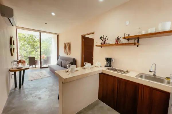Departamento en Venta, 2 Recámaras, roof top, mueblado en Región 15, Tulum. Quintana Roo