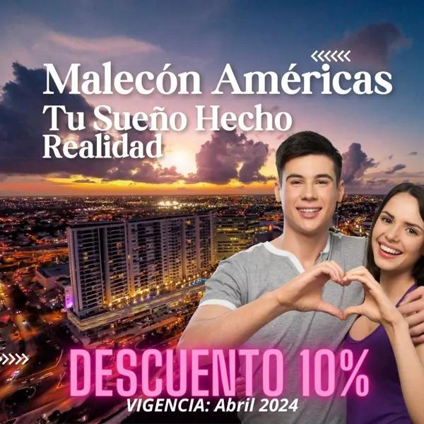 Departamento en Venta, 2 Recámaras, Nivel 12, Malecón Américas, Cancún