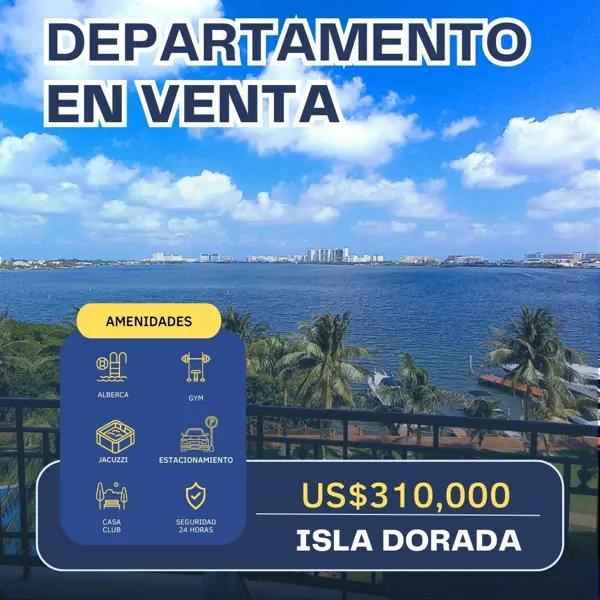 Departamento en Venta, 1 Recámara, en Isla Dorada, Zona Hotelera, Cancún. Departamento en Venta, 1 Recámara, en Isla Dorada, Zona Hotelera, Cancún.