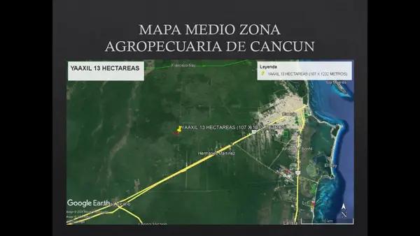 Terreno en Venta, 13 Hectáreas, 107 m frente a Carretera Cancún-Francisco May, Cancún Quintana Roo Terreno en Venta, 13 Hectáreas, 107 m frente a Carretera Cancún-Francisco May, Cancún Quintana Roo