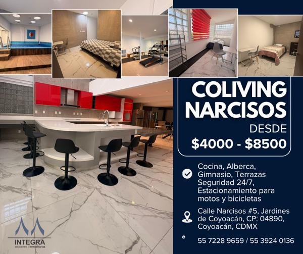 Coliving en Renta en Narcisos.