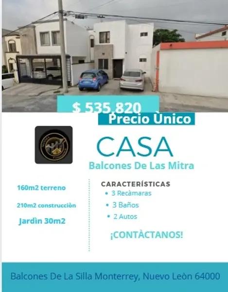 CASA EN BALCONES DE LAS MITRA NUEVO LEÒN
