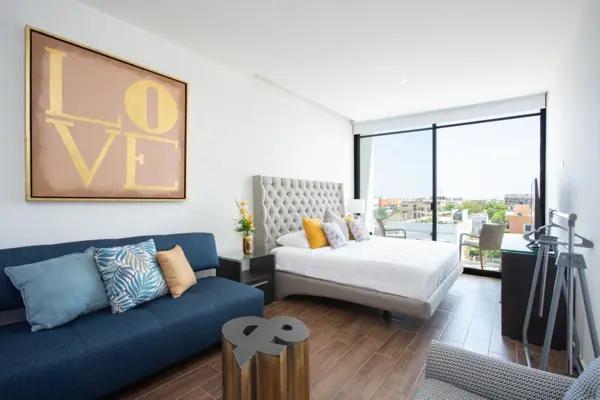 Departamento Estudio en Venta de 1 Recámara,  a 50 m 5tha Av, Playa del Carmen.