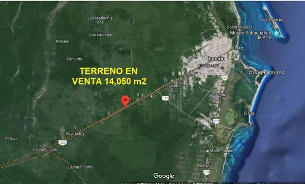 Terreno en Venta, 14,050 m2, con 112 m frente a carretera Mérida-Cancún Terreno en Venta, 14,050 m2, con 112 m frente a carretera Mérida-Cancún
