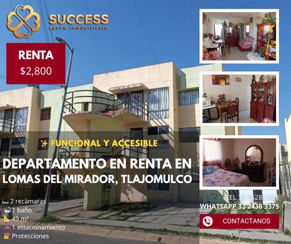 Departamento en Renta – Lomas del Mirador, Tlajomulco