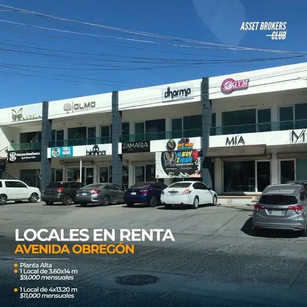LOCALES COMERCIALES EN RENTA PLAZA AVENIDA OBREGÓN