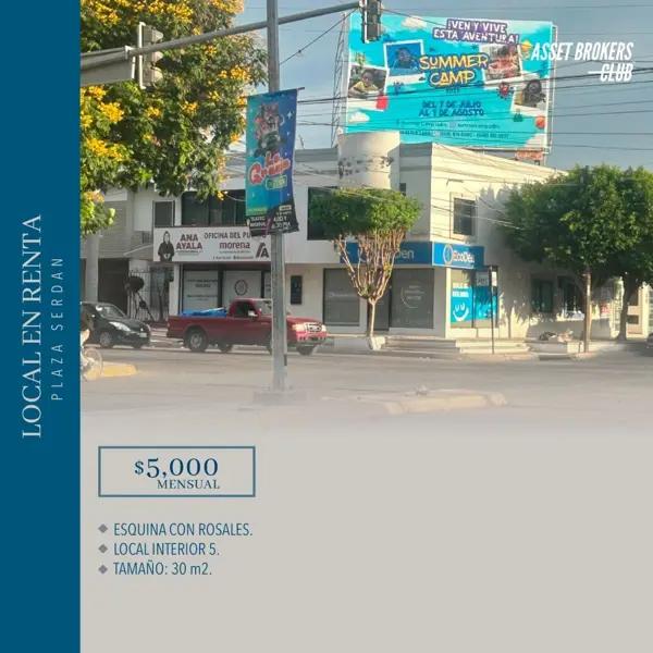 LOCAL EN RENTA PLANTA ALTA ROSALES ESQUINA CON SERDAN