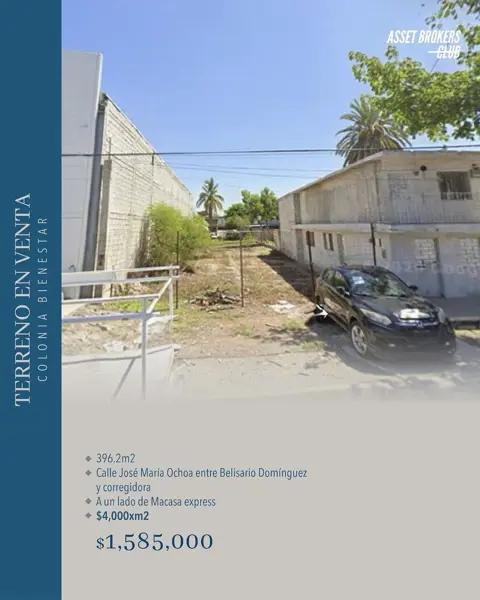 TERRENO EN VENTA COLONIA BIENESTAR