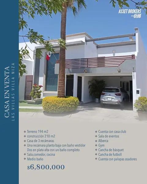 CASA EN VENTA VILLA NIZA