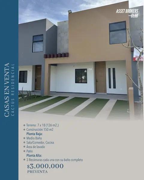 CASAS EN VENTA CACTUS RESIDENCIAL