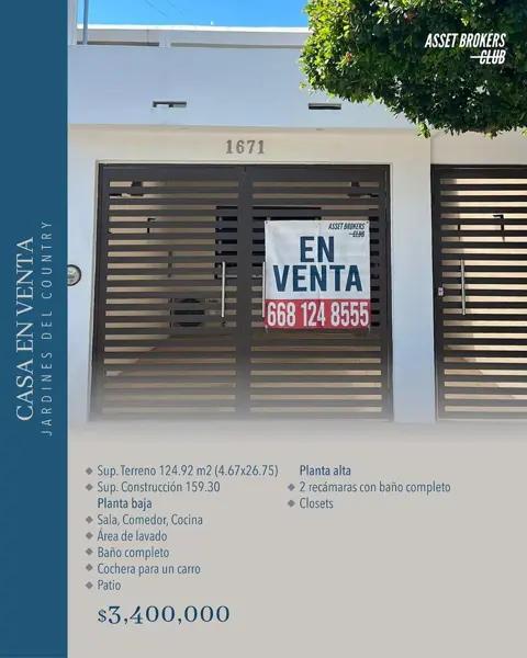 CASA EN VENTA JARDINES DEL COUNTRY