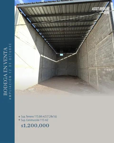 BODEGA EN VENTA COL AMPLIACIÓN 12 DE OCTUBRE BODEGA EN VENTA COL AMPLIACIÓN 12 DE OCTUBRE