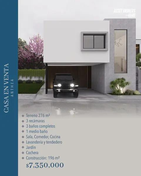 CASA EN VENTA ANTHEA RESIDENCIAL