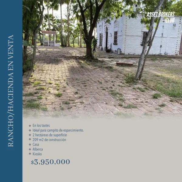 RANCHO TIPO HACIENDA EN VENTA