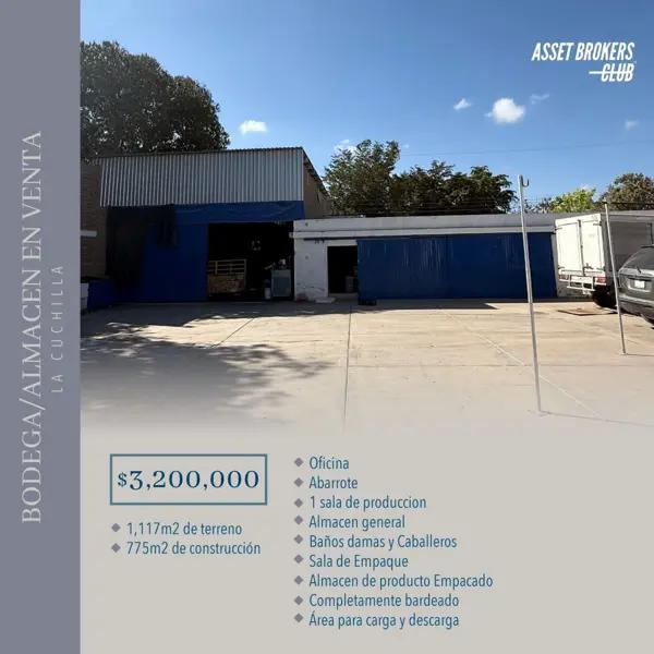 BODEGA/ALMACÉN EN VENTA LA CUCHILLA