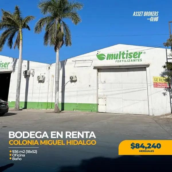 BODEGA EN RENTA COLONIA MIGUEL HIDALGO
