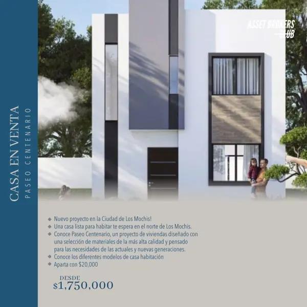 CASAS EN VENTA PASEOS CENTENARIO