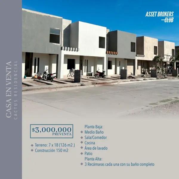 CASAS EN VENTA CACTUS RESIDENCIAL CASAS EN VENTA CACTUS RESIDENCIAL