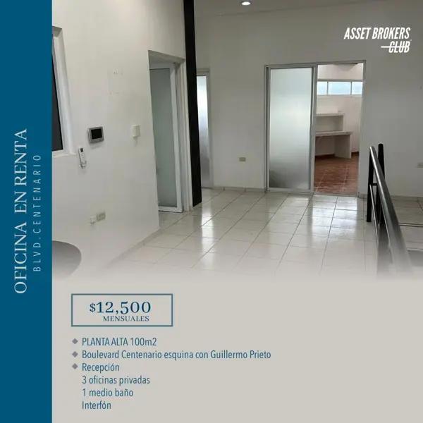 OFICINA EN RENTA PLANTA ALTA BOULEVARD CENTENARIO