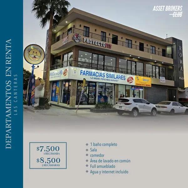 DEPARTAMENTOS EN RENTA COL. CANTERAS