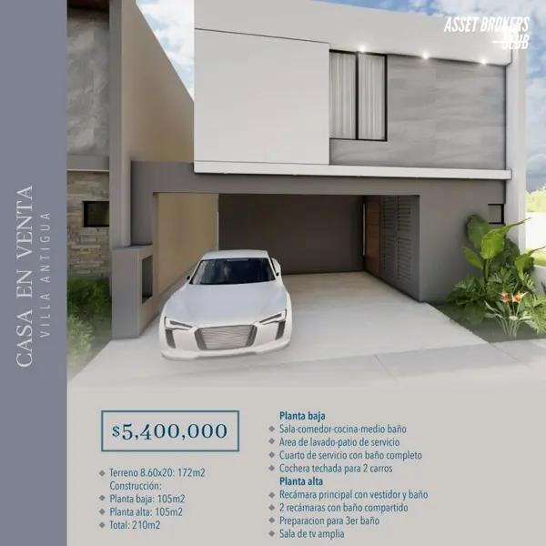 CASA EN VENTA VILLA ANTIGUA
