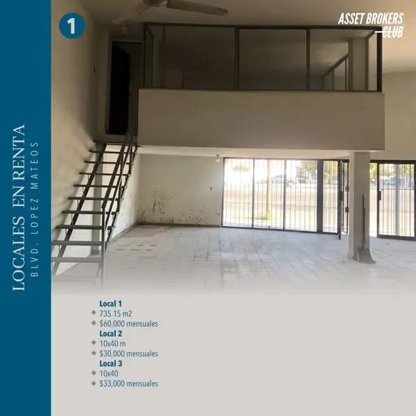 LOCALES EN RENTA BOULEVARD ADOLFO LÓPEZ MATEOS ESQUINA CON POSEIDON
