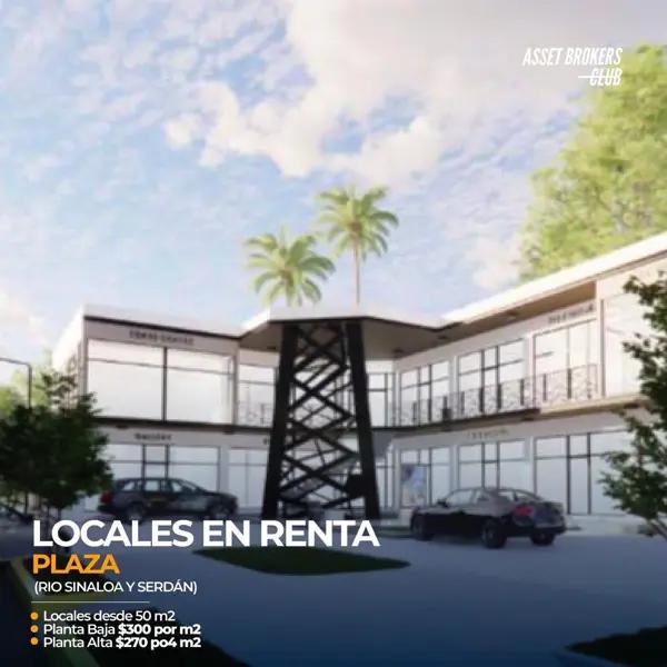 LOCALES COMERCIALES EN RENTA PLAZA RÍO SINALOA Y SERDÁN