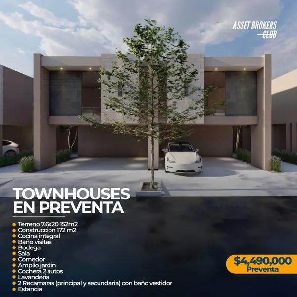 TOWNHOUSES EN PREVENTA PRIVADA NORTE ALCÁZAR DEL COUNTRY