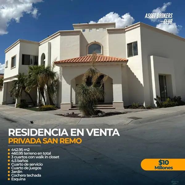 RESIDENCIA EN VENTA PRIVADA SAN REMO RESIDENCIA EN VENTA PRIVADA SAN REMO