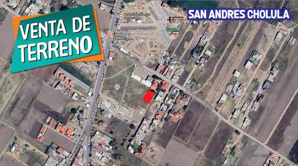 Terreno habitacional en venta en San Andrés Cholula, cerca del DIF